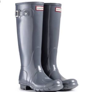 Hunter Gull Grey Rain Boots
